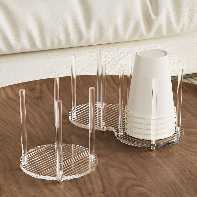 Coffee Equipment Rack - Akrylowy przezroczysty papierowy uchwyt na kubki