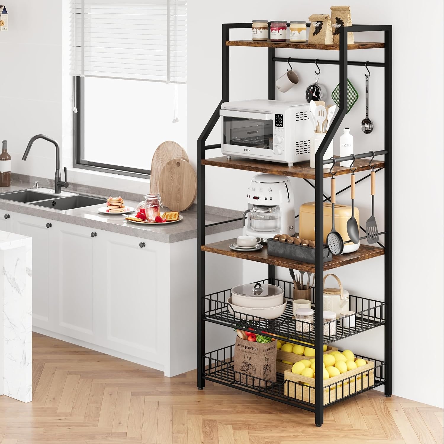 5-poziomowy regał kuchenny z p – Coffee Equipment Rack recenzja i cena